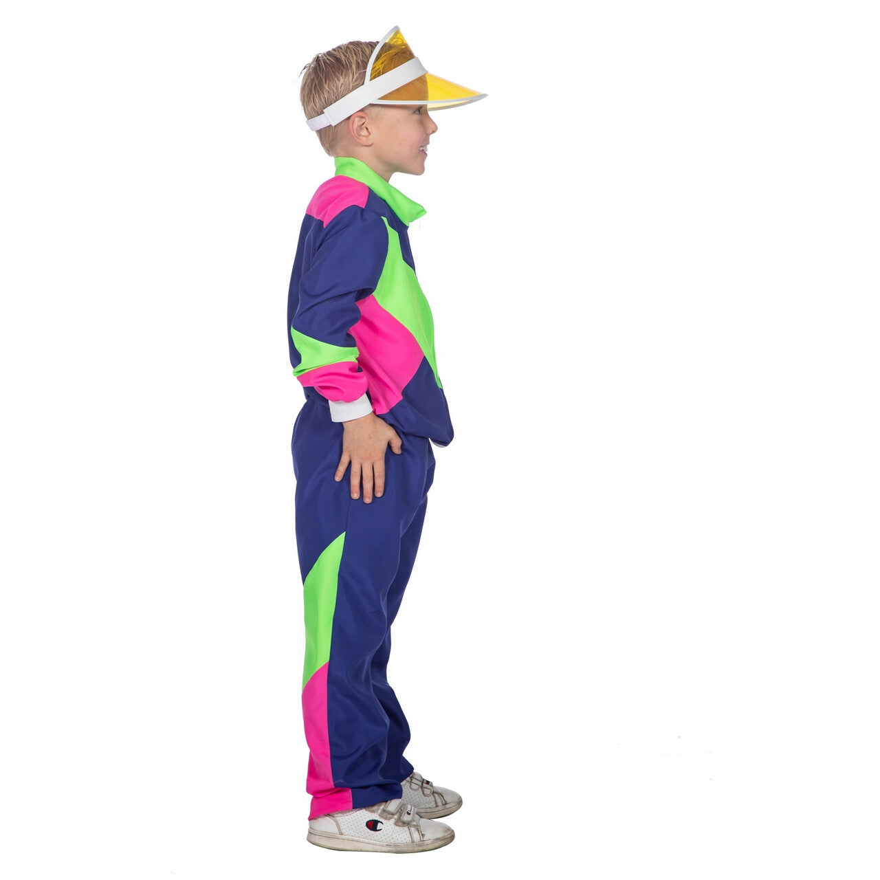 Op deze afbeelding zie je een Kostuums, van het merk Wilbers. Jaren 80 Trainingspak Zo Fout Als Maar Kan Kind Kostuum