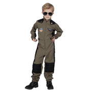 Op deze afbeelding zie je een Kostuums, van het merk Wilbers. Maverick Top Piloot F35 Straaljager Kind Kostuum