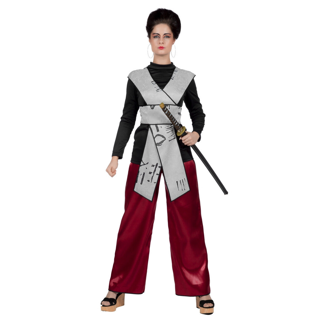 Op deze afbeelding zie je een Kostuums, van het merk Wilbers. Onverstoorbare Samurai Krijger Japan Vrouw Kostuum