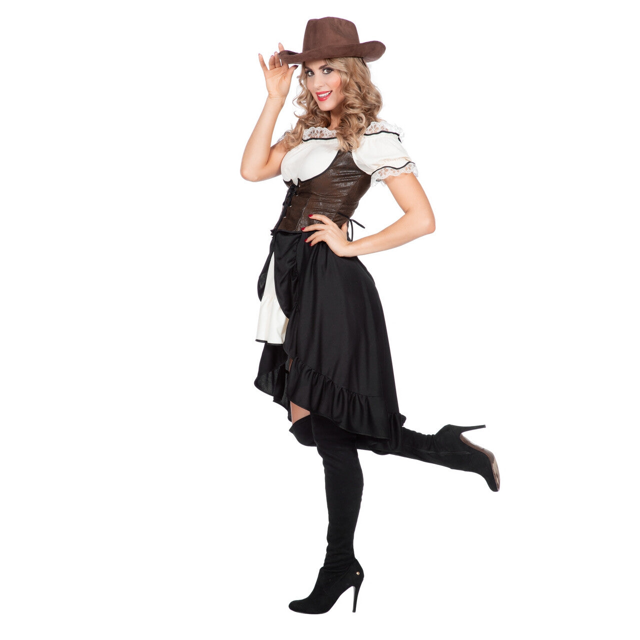 Op deze afbeelding zie je een Kostuums, van het merk Wilbers. Calamity Colt Cowgirl Arizona Vrouw Kostuum