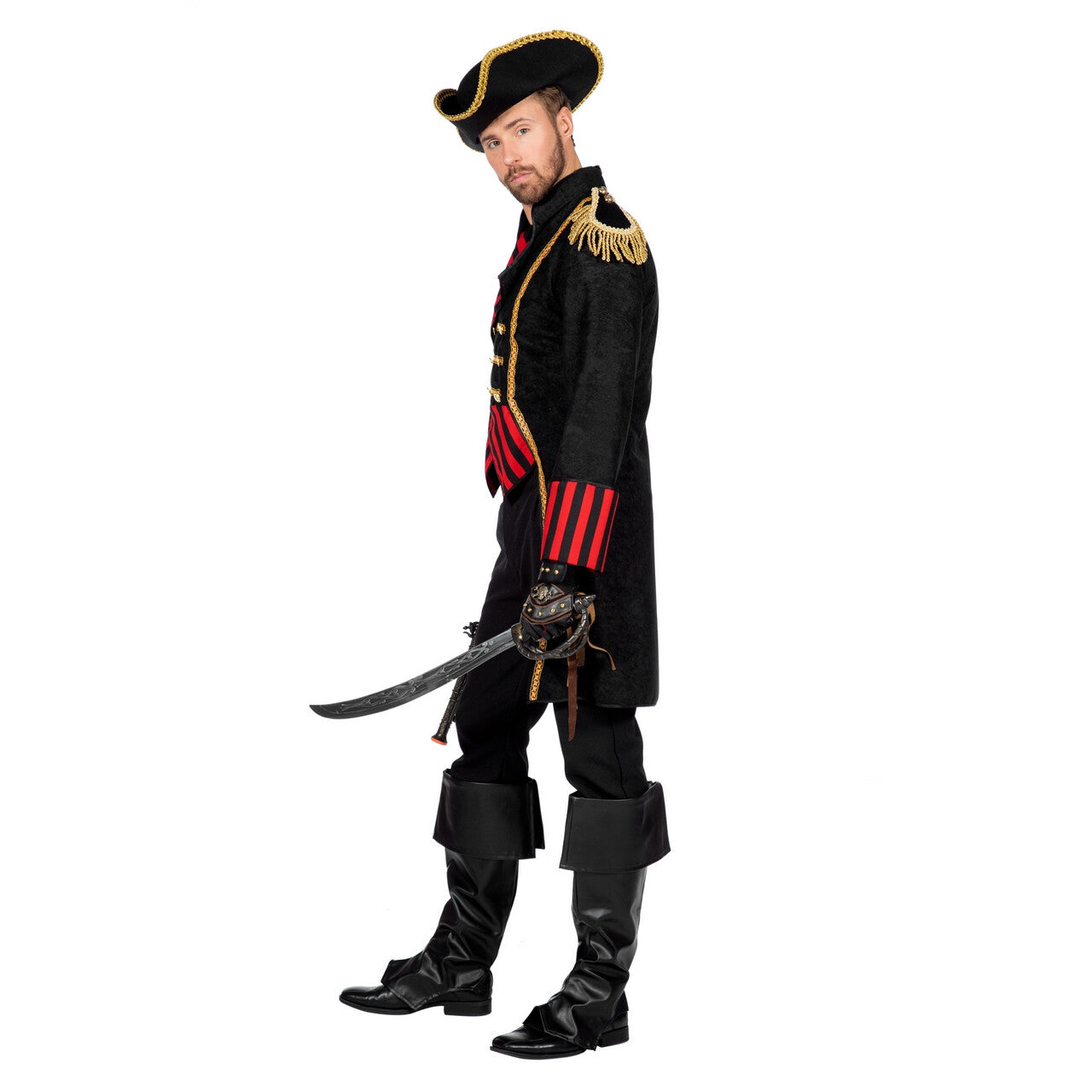 Op deze afbeelding zie je een Kostuums, van het merk Wilbers. Beruchte Piraat William Kidd Kapitein Man
