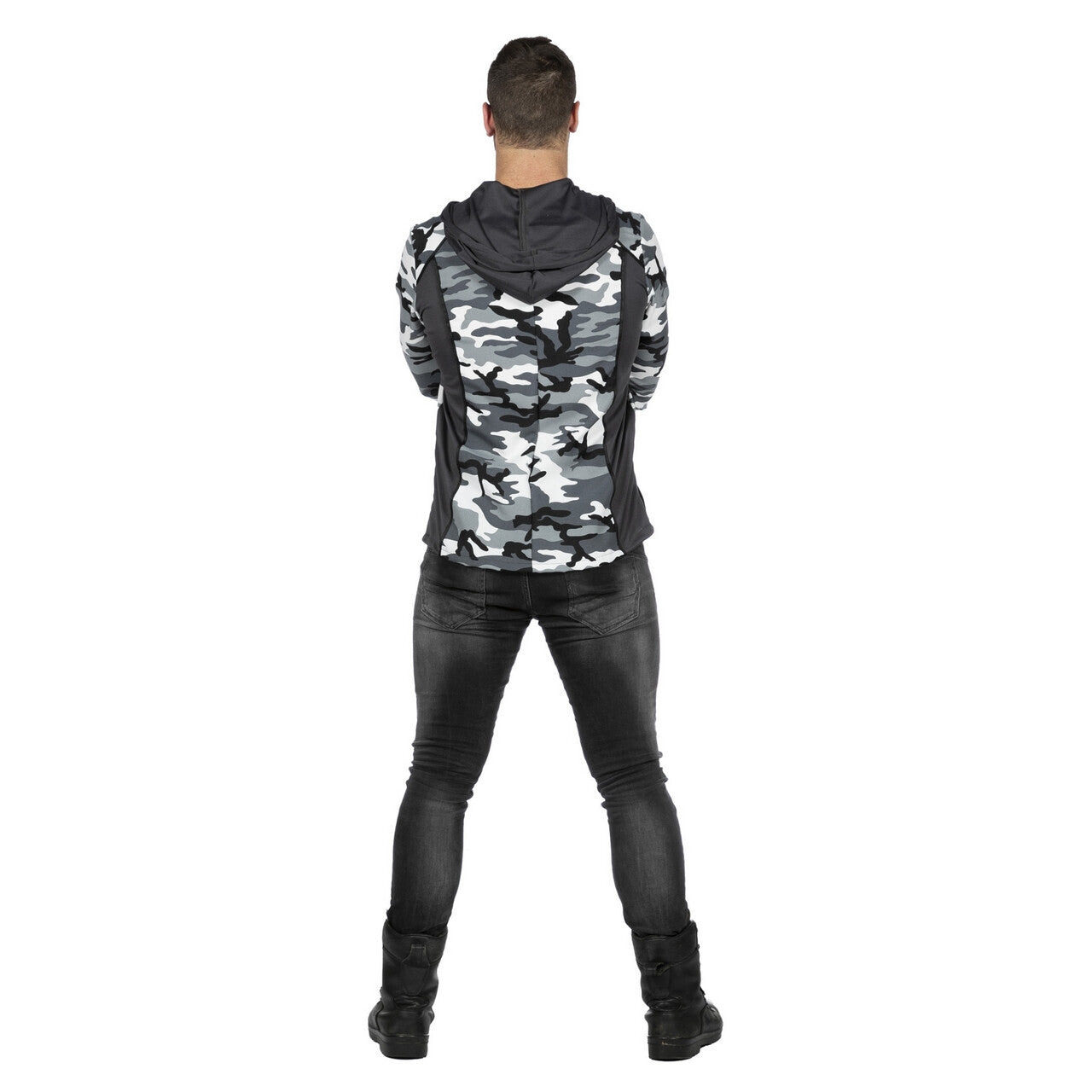 Op deze afbeelding zie je een Kostuums, van het merk Wilbers. Paramilitaire Hoodie Jas Camo Kevin Man