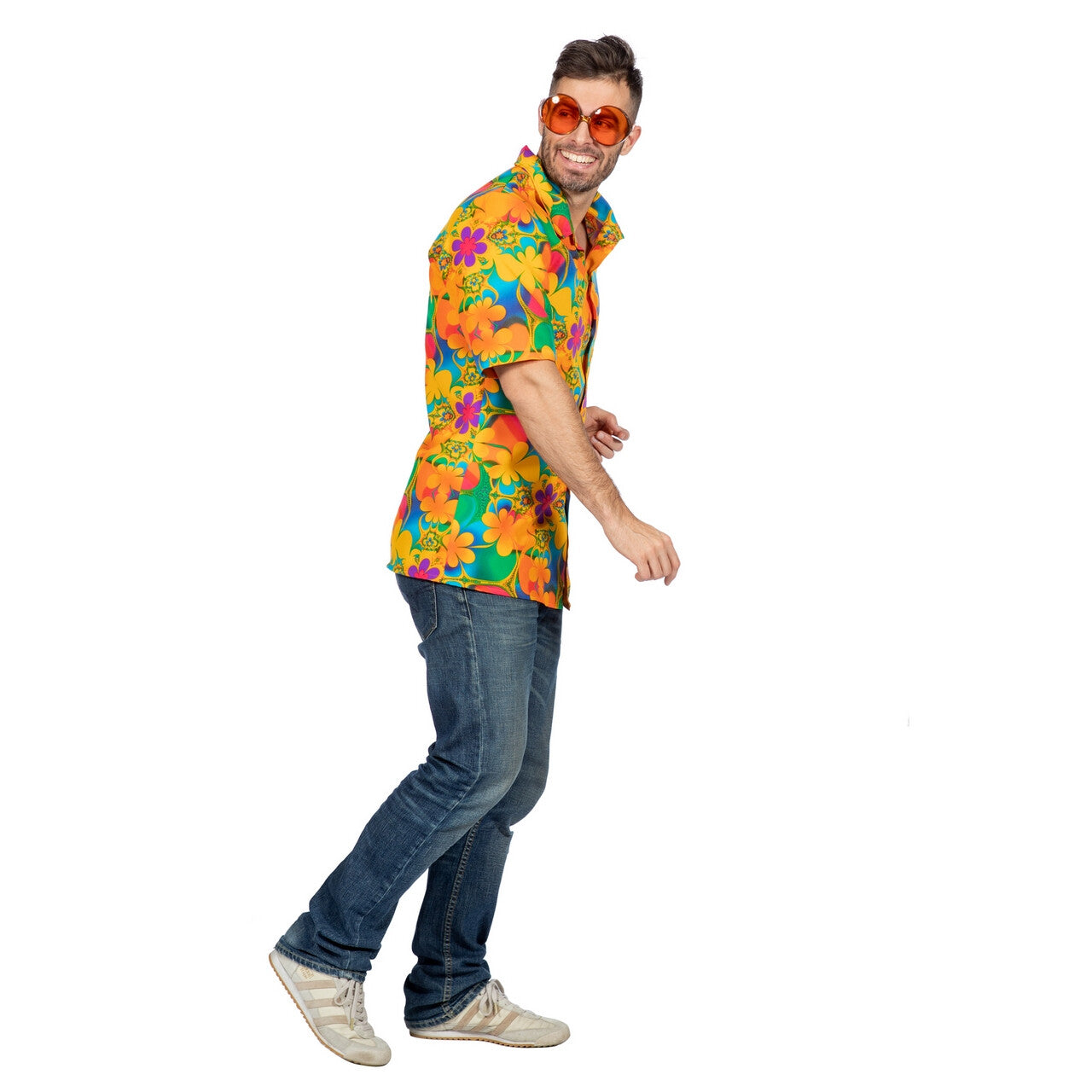 Op deze afbeelding zie je een Kostuums, van het merk Wilbers. Hemd Honderd Hawaiiaanse Tropische Bloemen Man