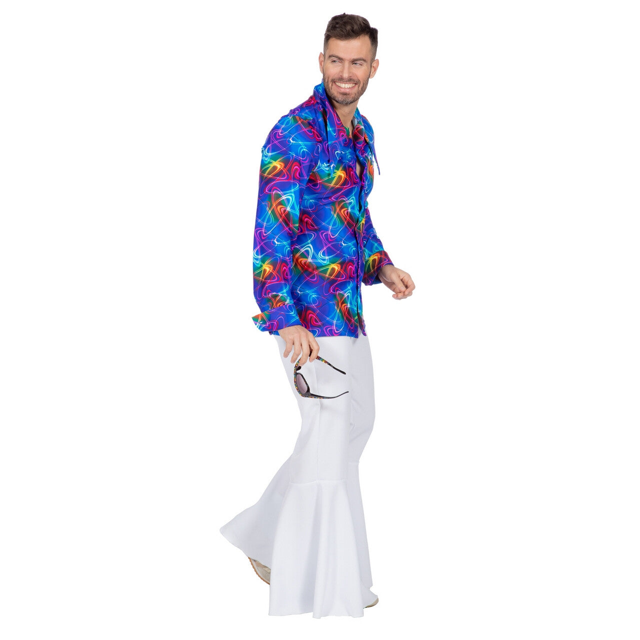 Op deze afbeelding zie je een Kostuums, van het merk Wilbers. Shirt Disco Atomic Swirls Man