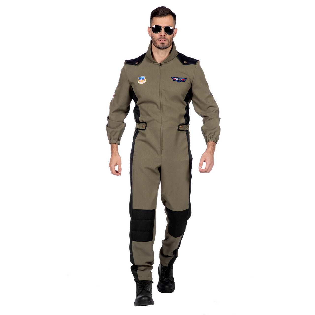 Op deze afbeelding zie je een Kostuums, van het merk Wilbers. Maverick Top Piloot F35 Straaljager Man Kostuum
