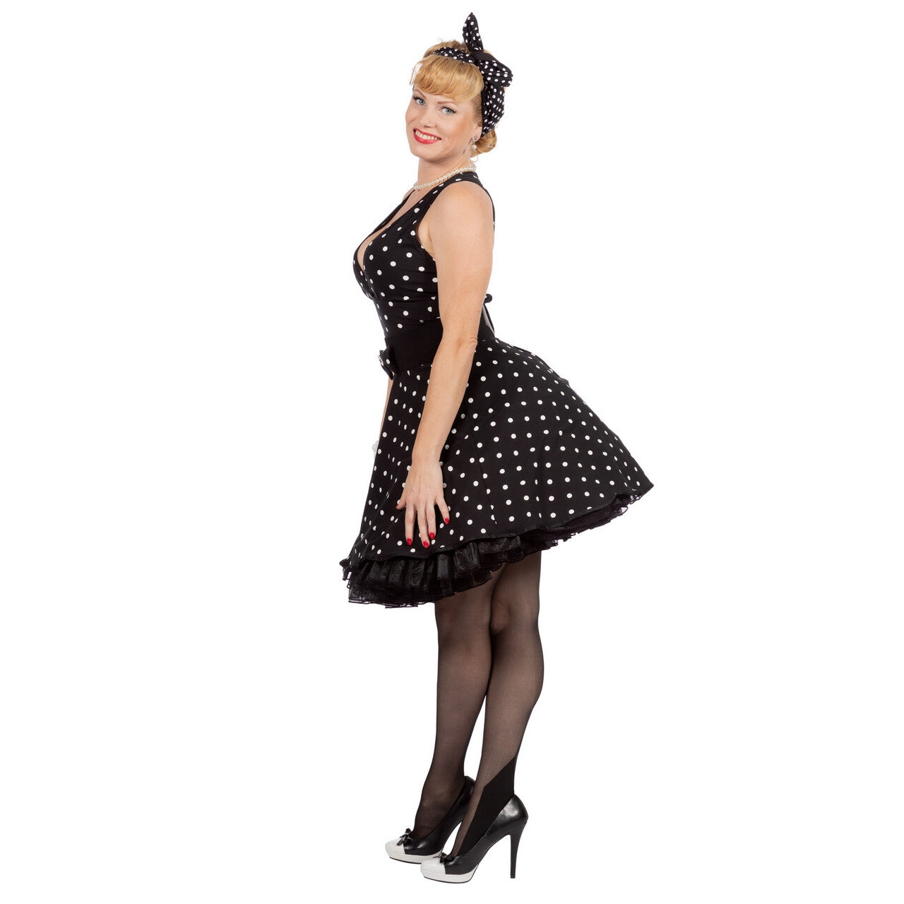 Op deze afbeelding zie je een Kostuums, van het merk Wilbers. Rockabilly Jurk Dottie Dansdame Vrouw