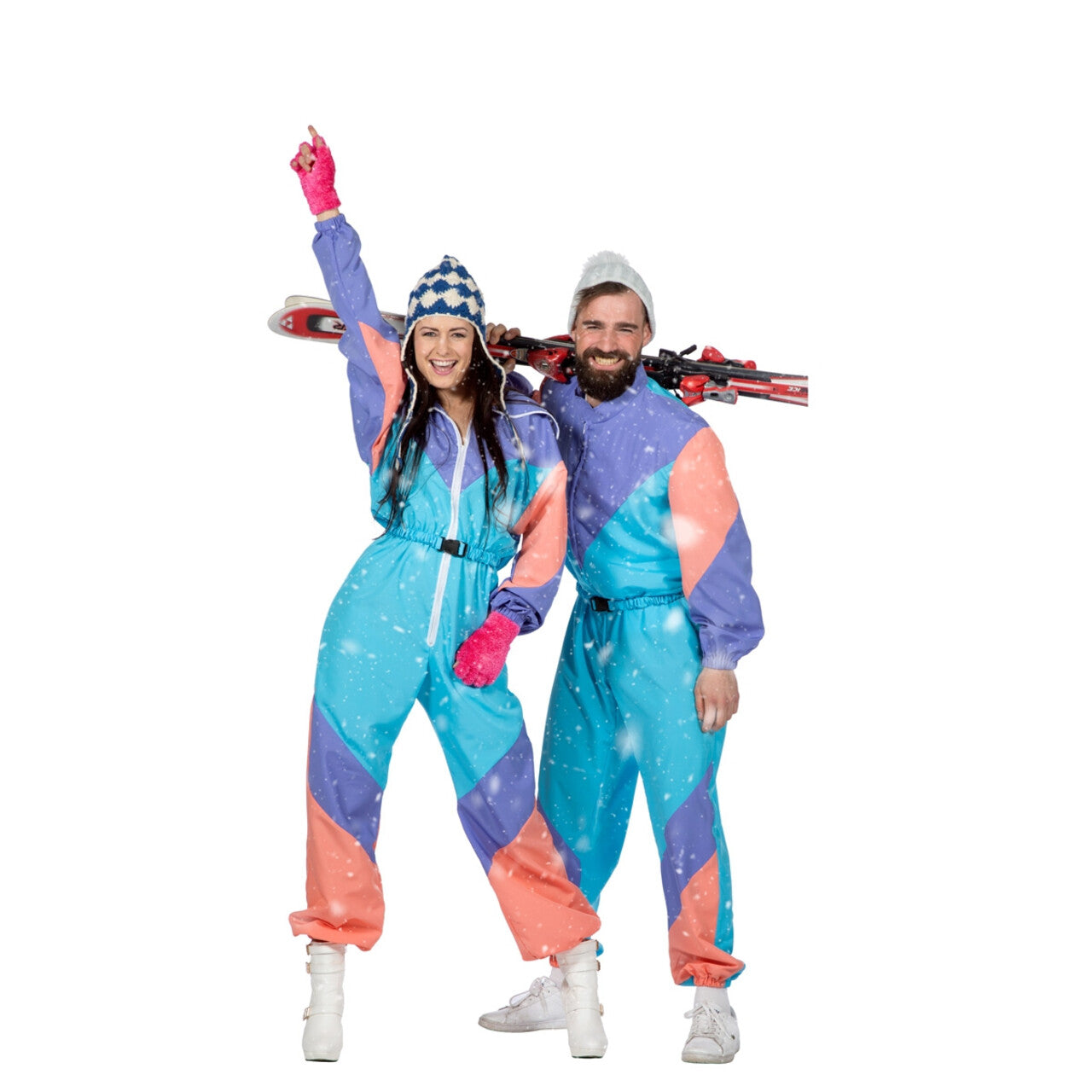 Op deze afbeelding zie je een Kostuums, van het merk Wilbers. Fout 80s Ski-Pak Vrouw Kostuum