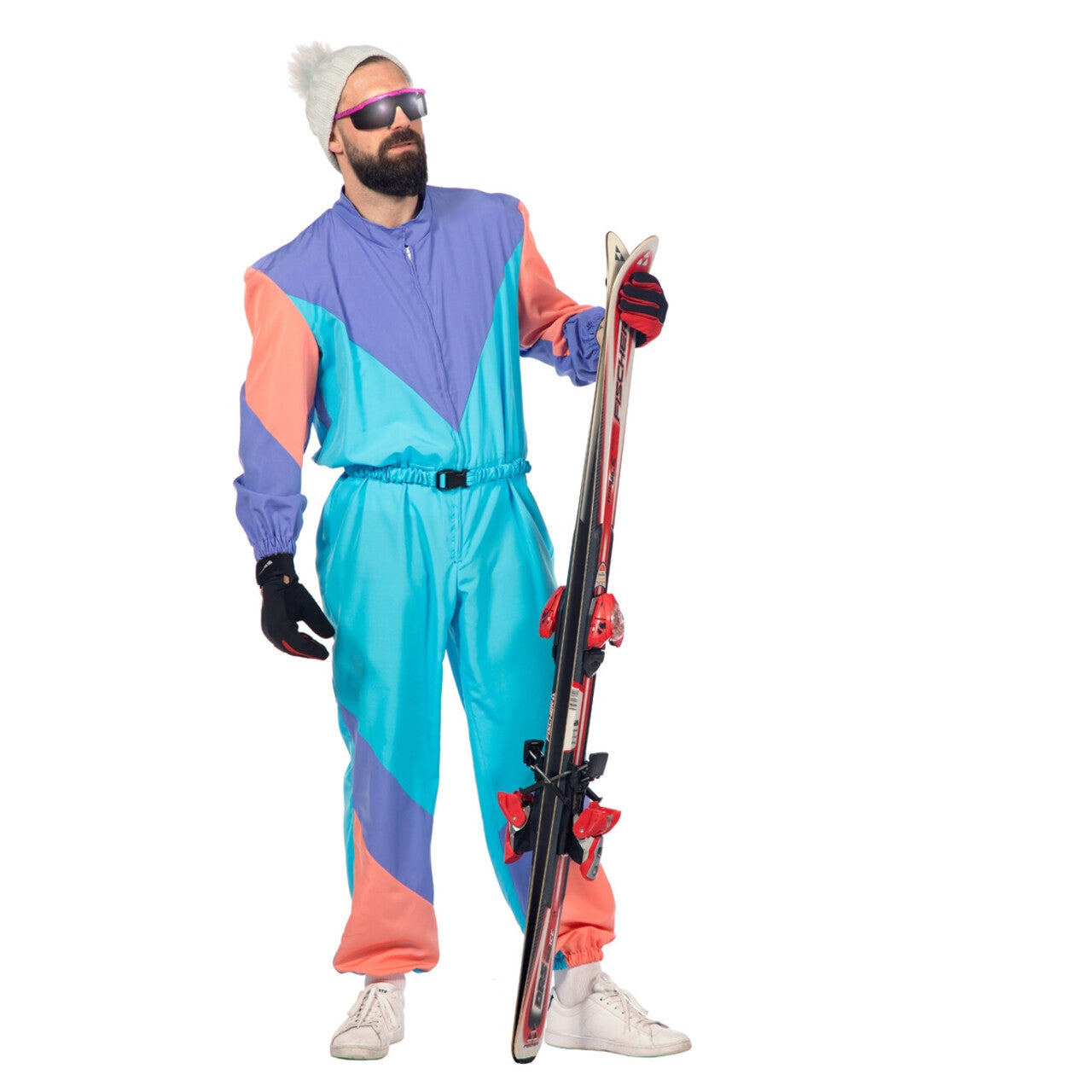 Op deze afbeelding zie je een Kostuums, van het merk Wilbers. Fout 80s Ski-Pak Man Kostuum