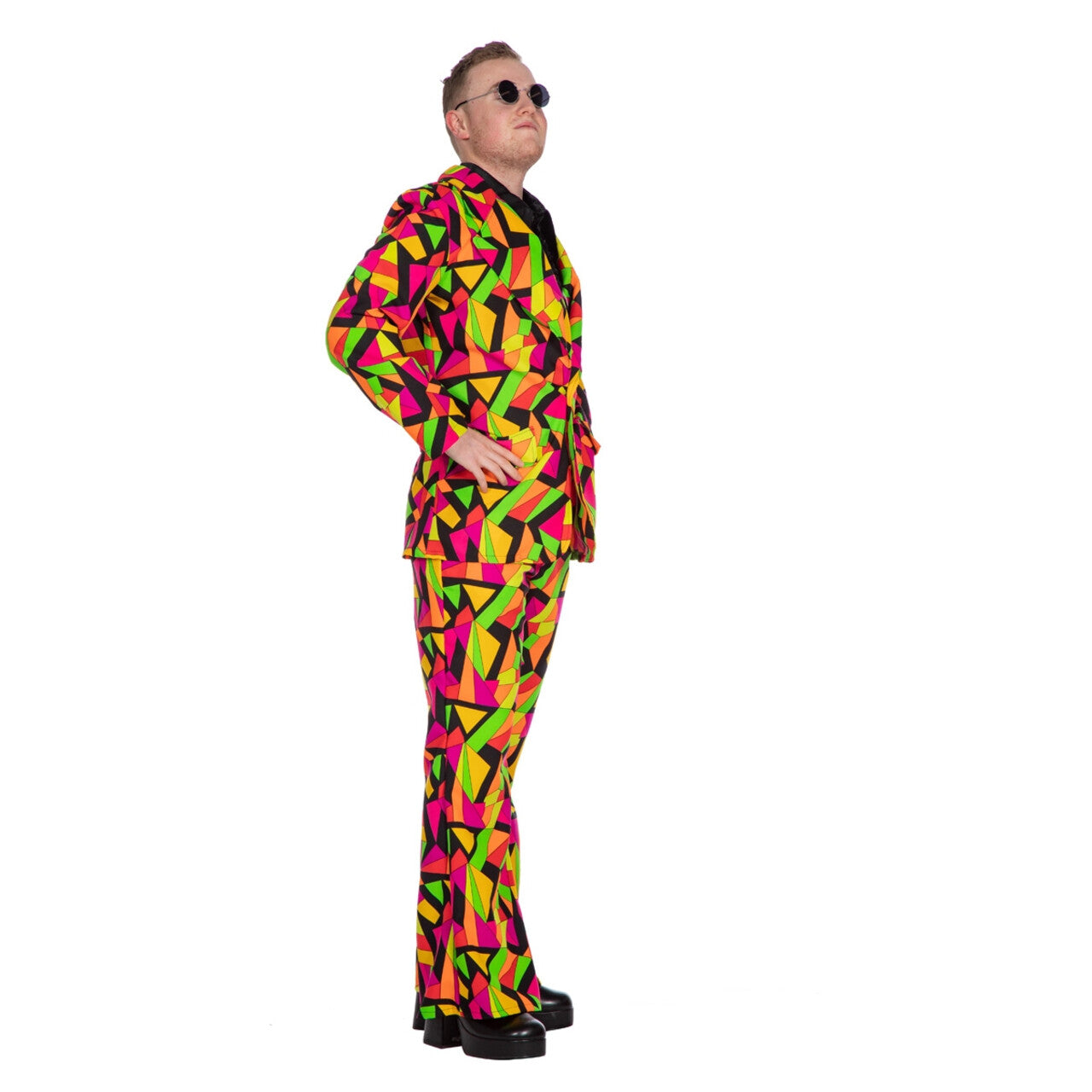 Op deze afbeelding zie je een Kostuums, van het merk Wilbers. Geometrische Lijnen Fout Pak Man
