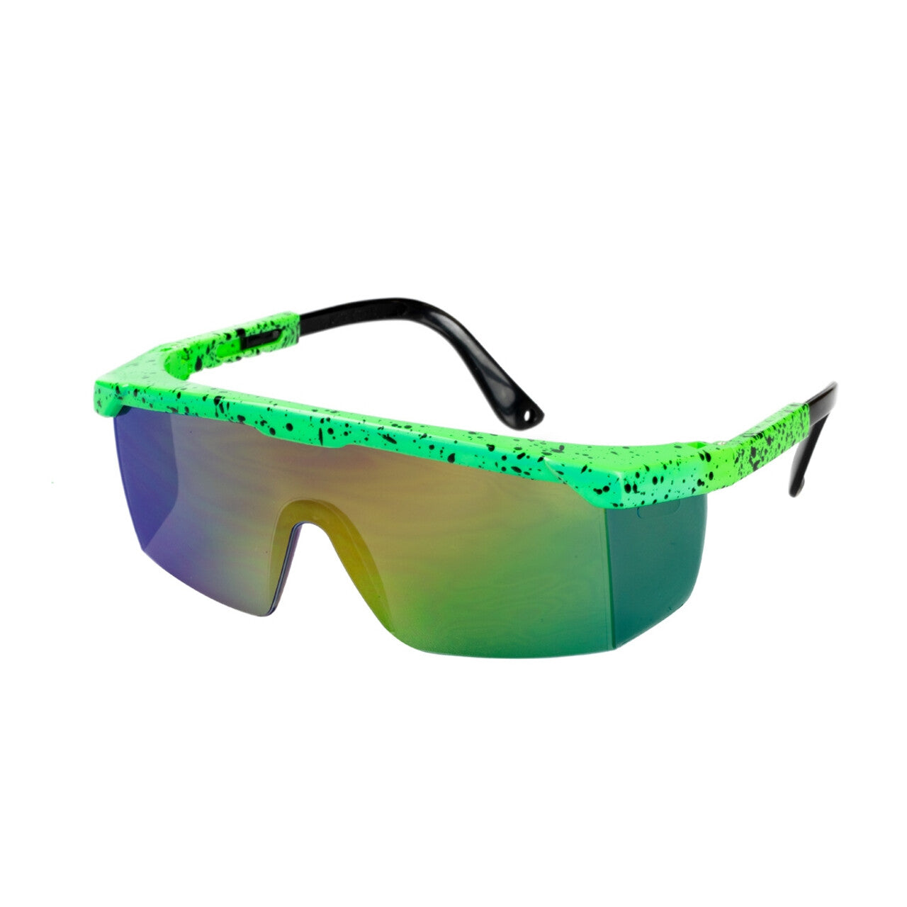 Op deze afbeelding zie je een Accessoires, van het merk Wilbers. Groene Jaren 80 Koele Kikker Ski Zonnebril