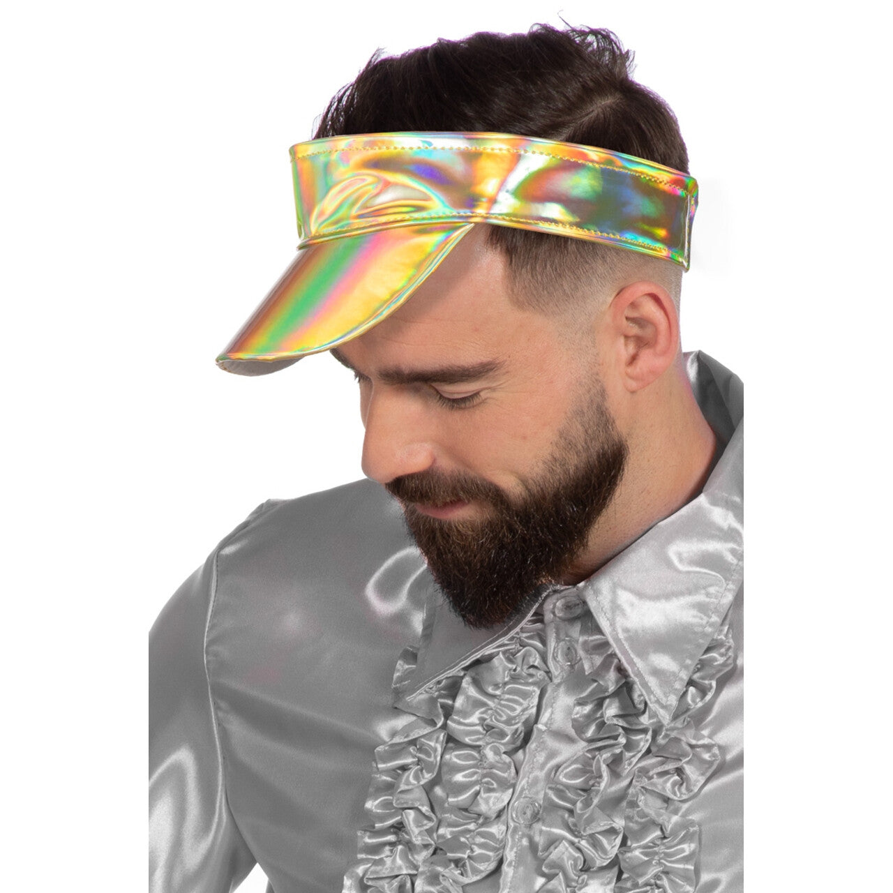 Op deze afbeelding zie je een Accessoires, van het merk Wilbers. Metallic Gouden Hologram Zonneklep