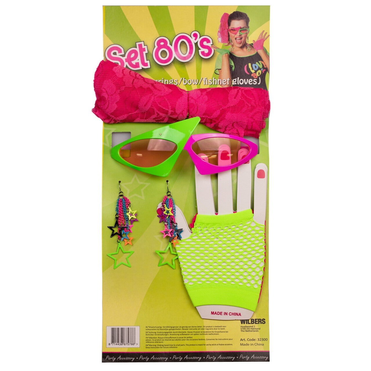 Op deze afbeelding zie je een Accessoires, van het merk Wilbers. Back To The 80s Neon Set