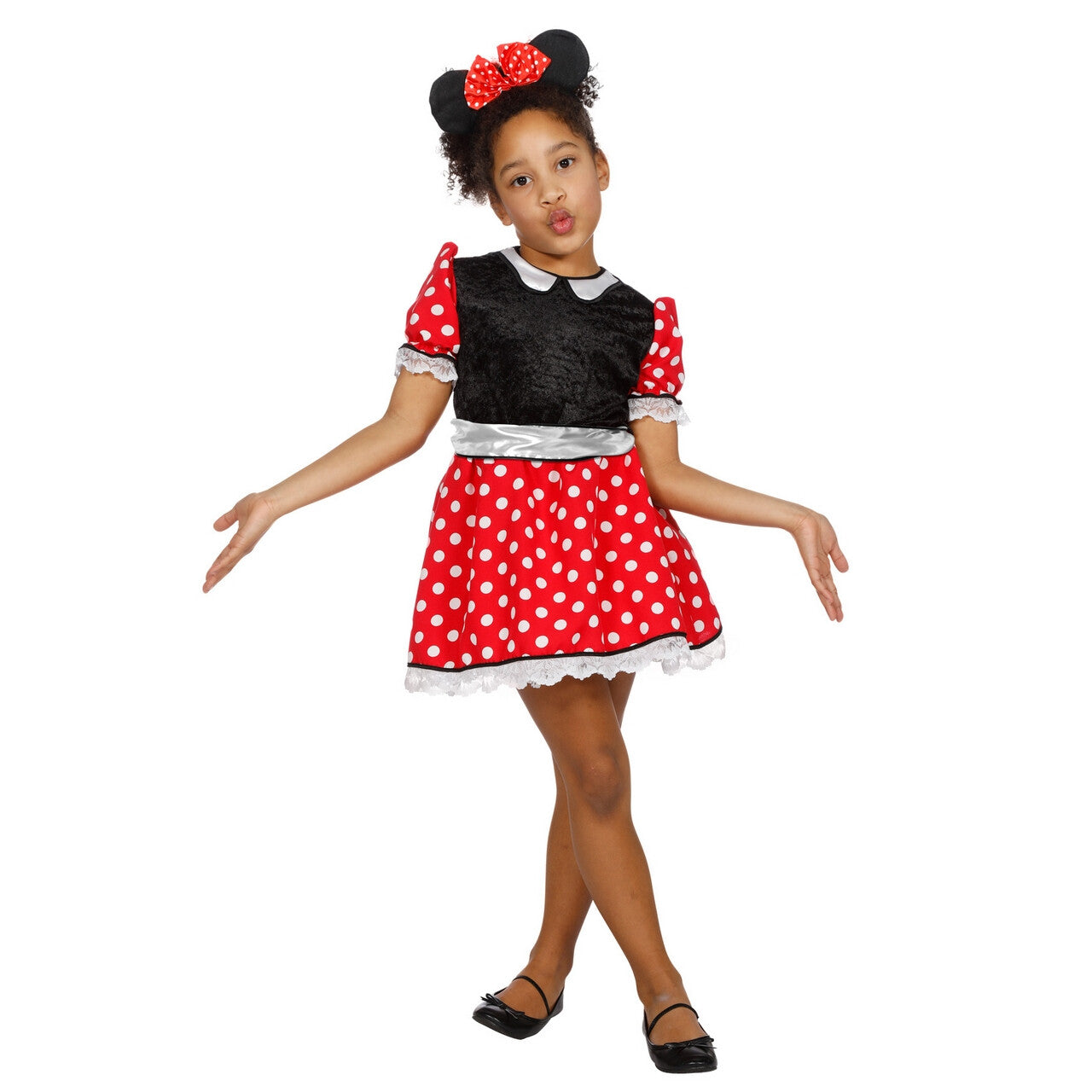 Op deze afbeelding zie je een Kostuums, van het merk Wilbers. Jaren 50 Style Minnie Modern Meisje Kostuum