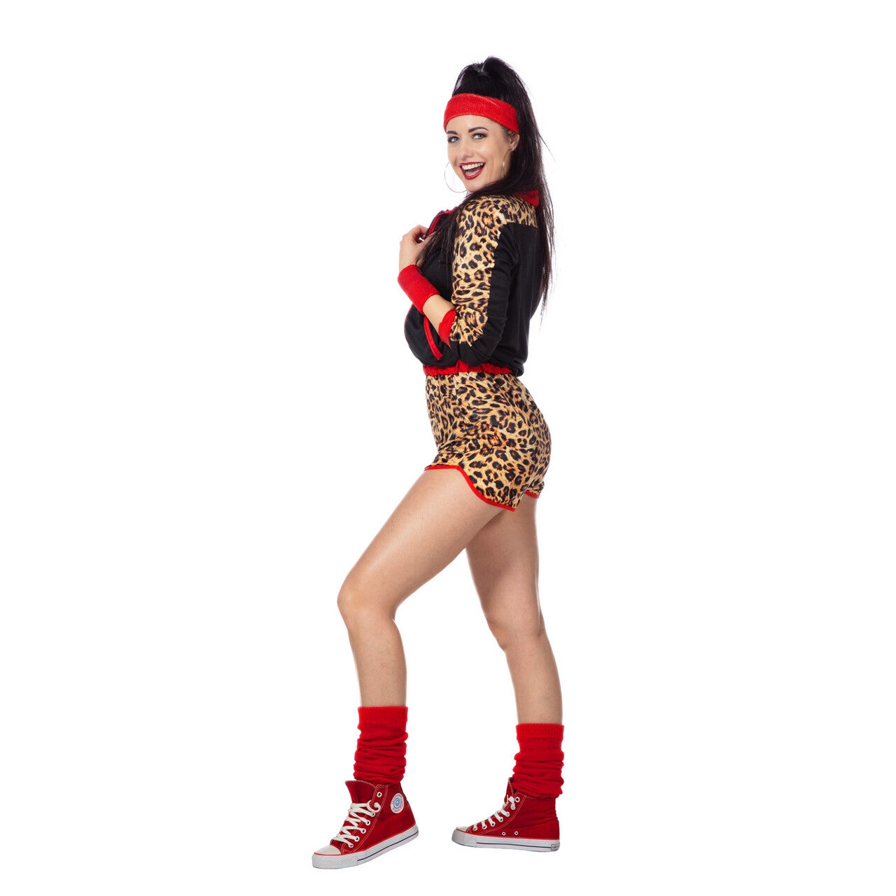Op deze afbeelding zie je een Kostuums, van het merk Wilbers. Trainingspak Hot Sporty Panter Vrouw Kostuum