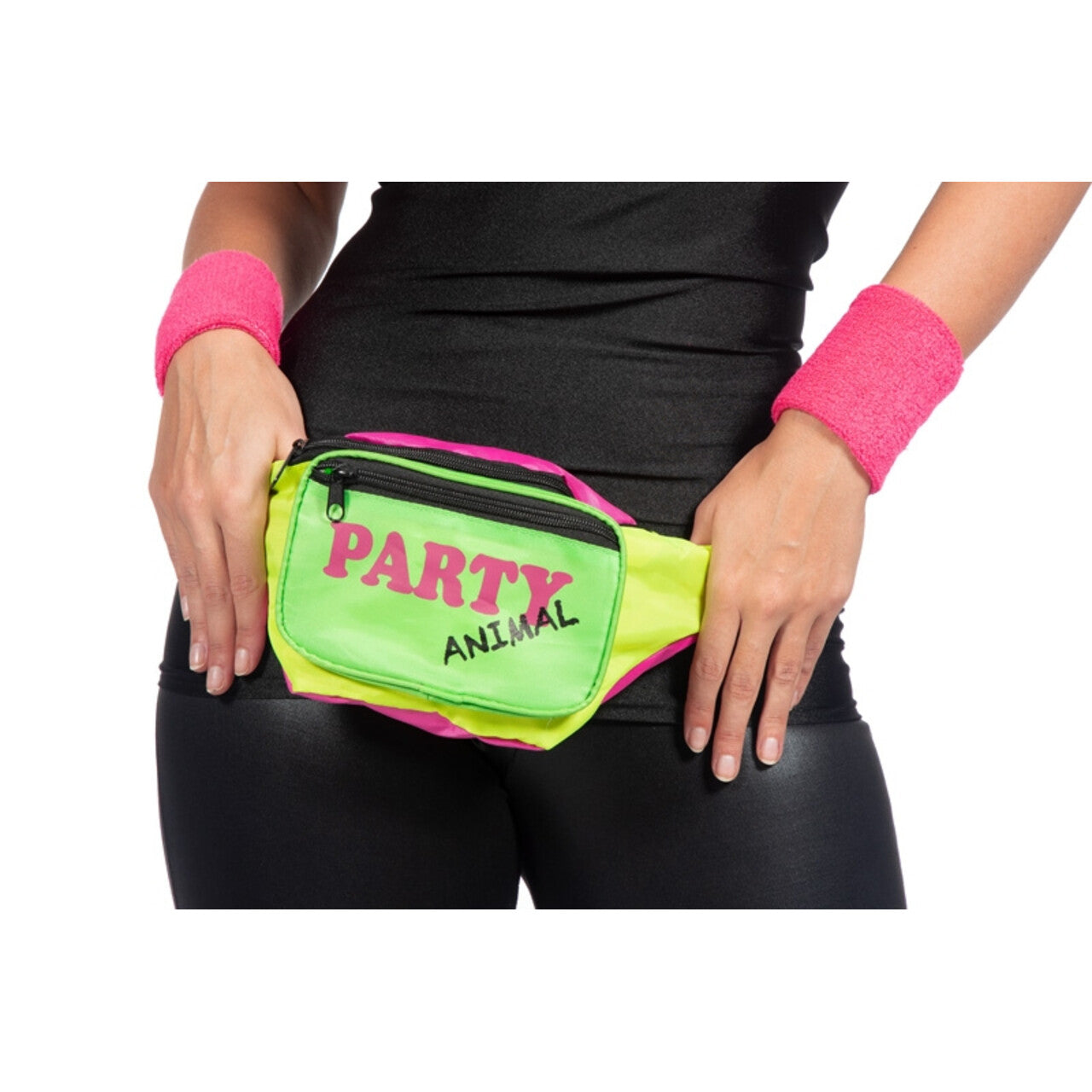 Op deze afbeelding zie je een Accessoires, van het merk Wilbers. Neon 80s Disco Party Animal Heuptas