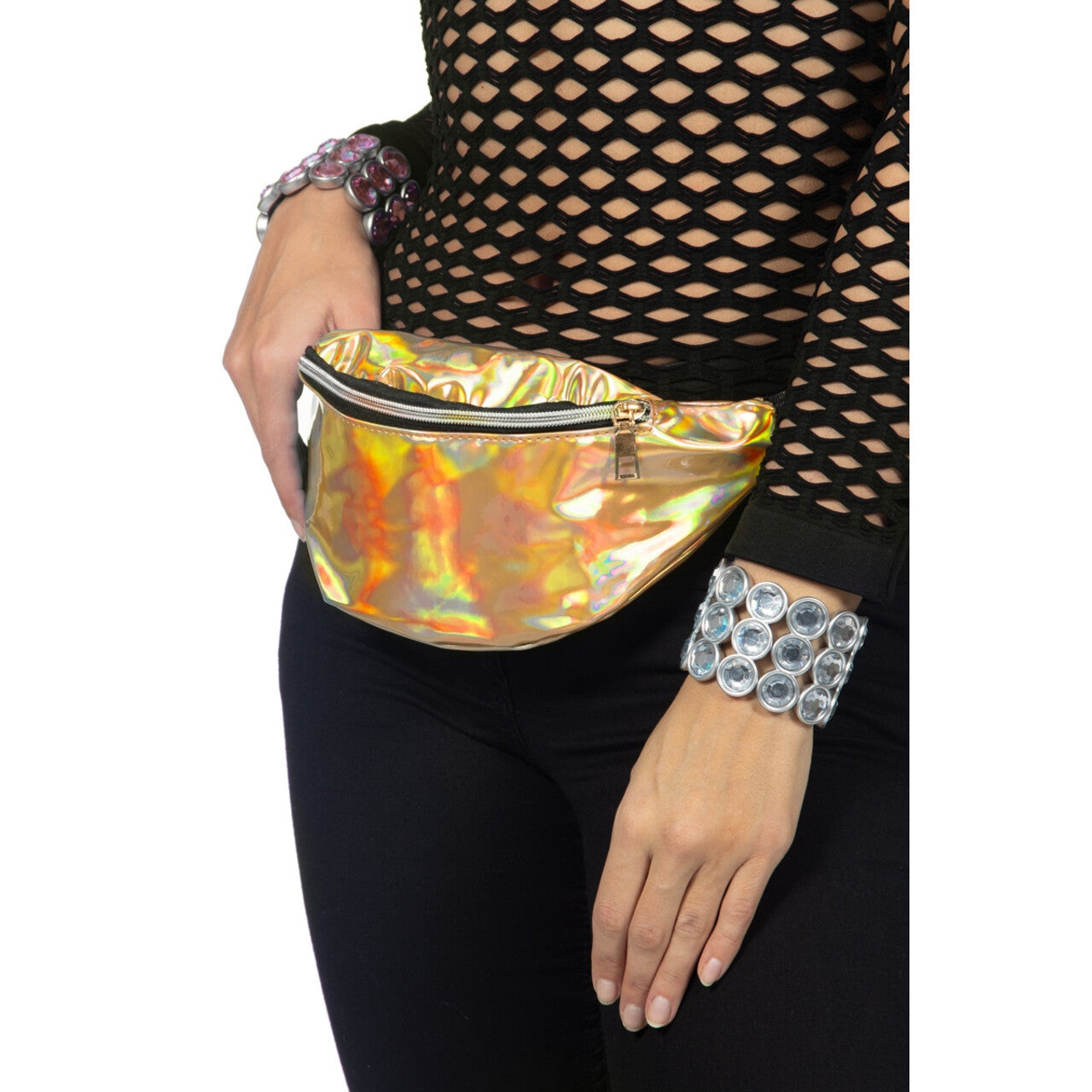 Op deze afbeelding zie je een Accessoires, van het merk Wilbers. Metallic 80s Goud Is Niet Fout Festival Heuptas