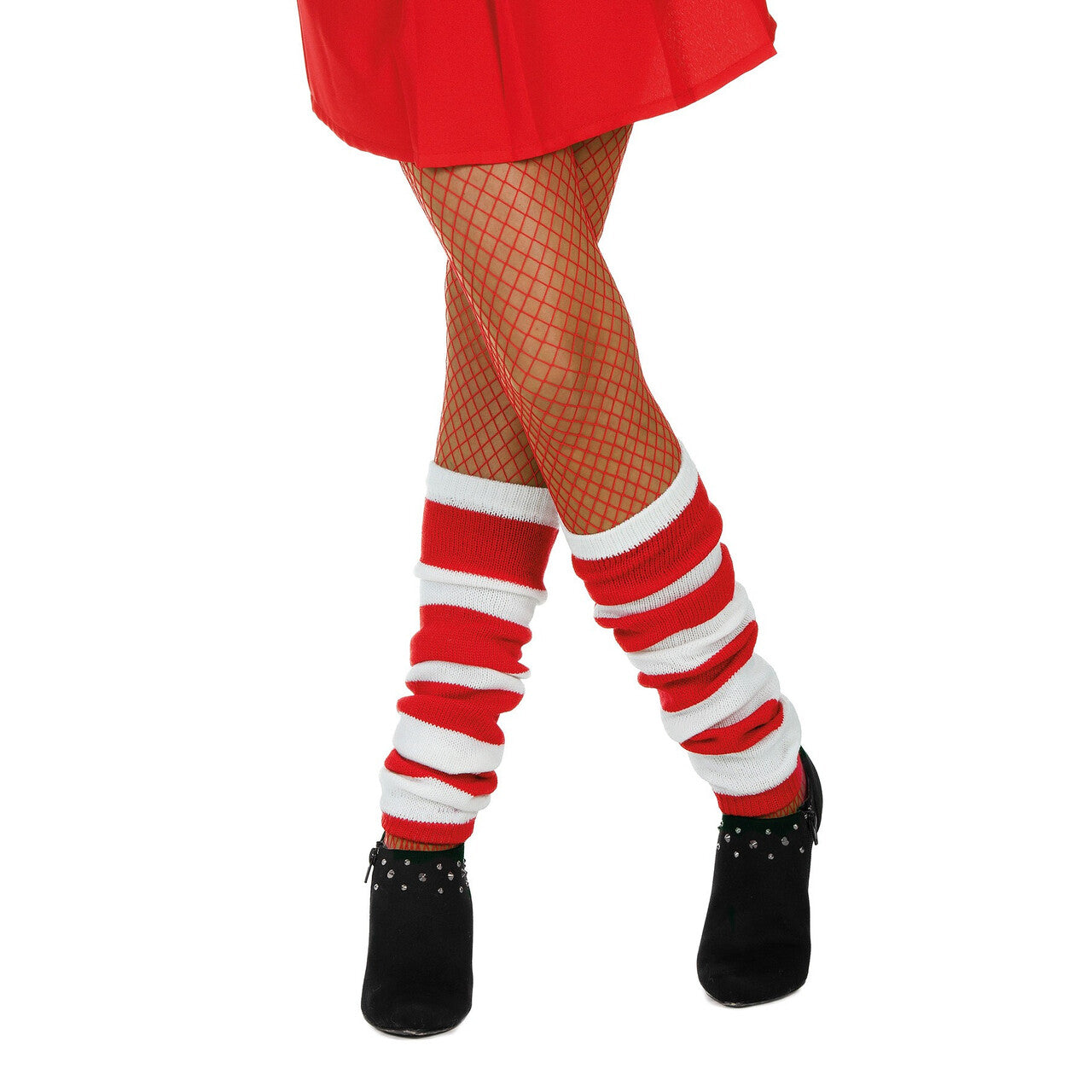 Op deze afbeelding zie je een Accessoires, van het merk Wilbers. Beenwarmers Rood Wit Gestreept