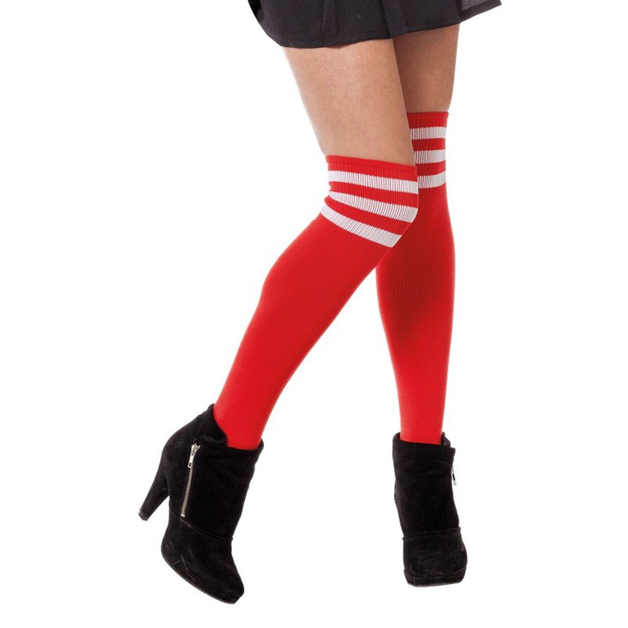 Op deze afbeelding zie je een Accessoires, van het merk Wilbers. Cheerleader Sokken Rood Met Witte Streep