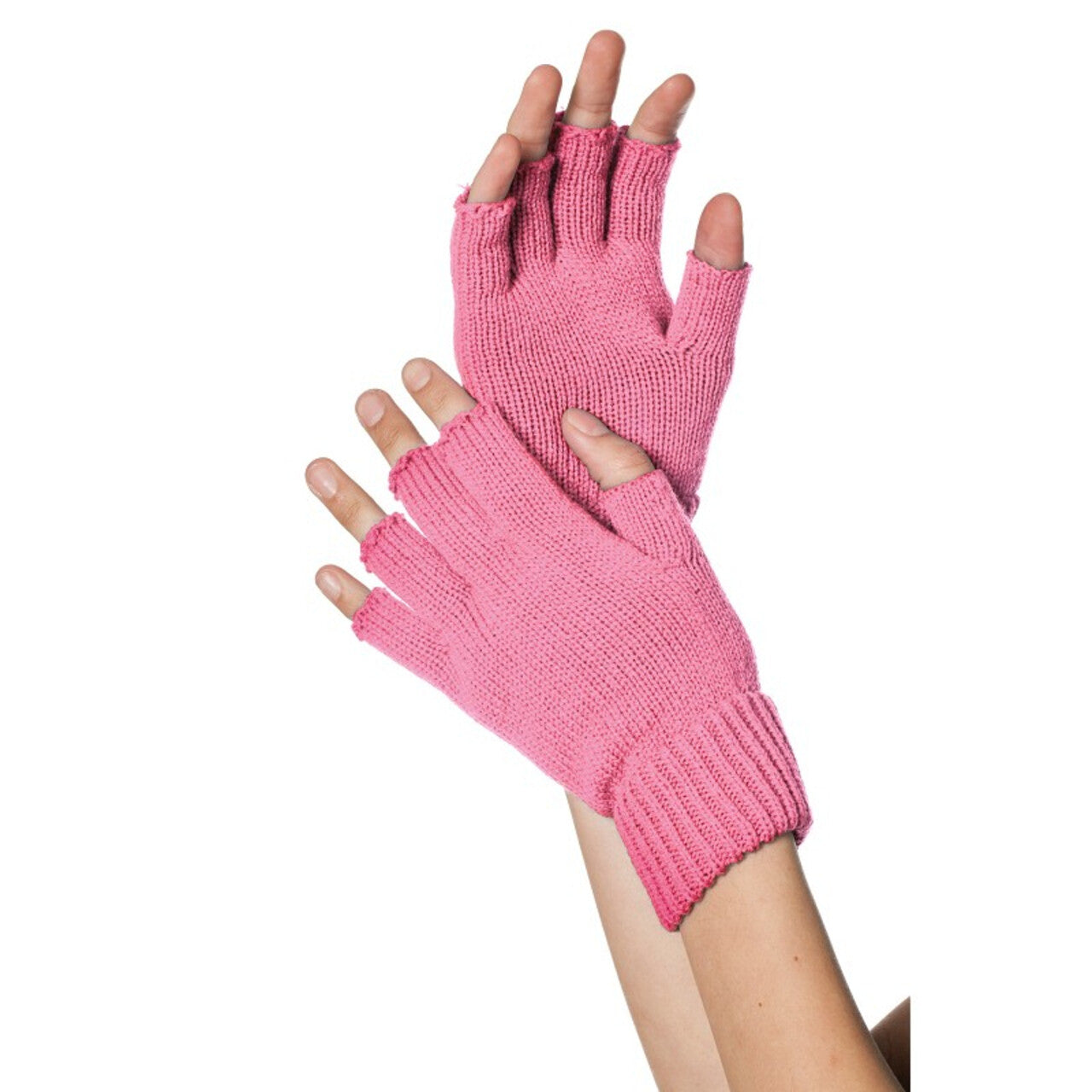Op deze afbeelding zie je een Accessoires, van het merk Wilbers. Gebreide Vingerloze Handschoenen Licht Roze