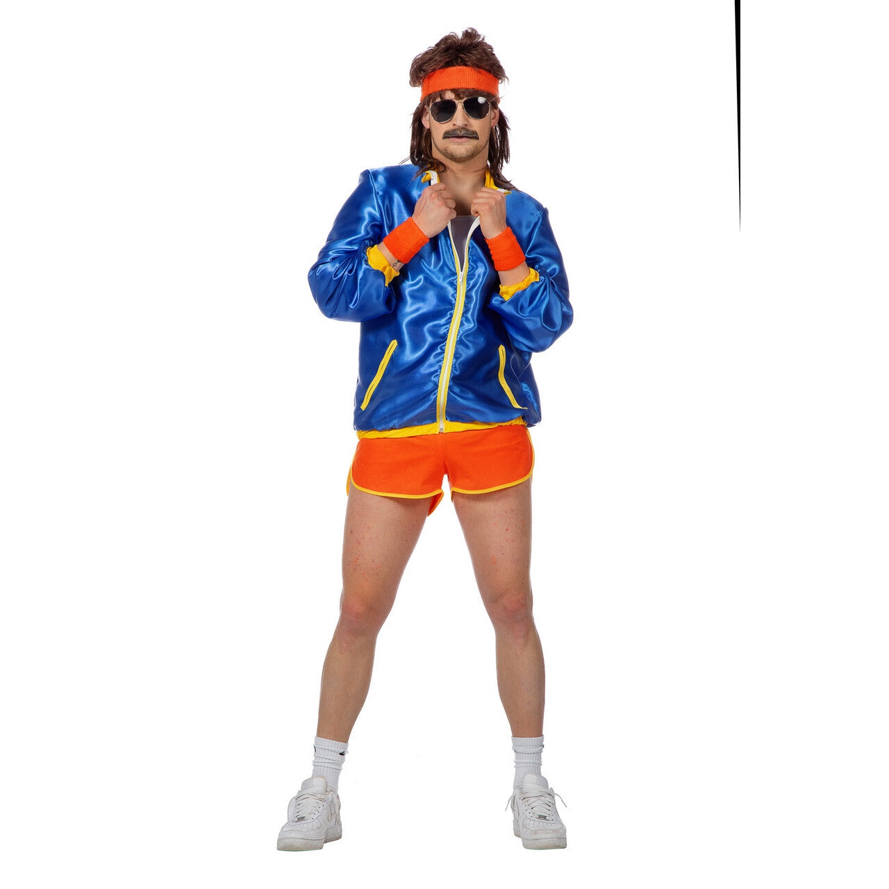 Op deze afbeelding zie je een Kostuums, van het merk Wilbers. Retro Jaren 80 Disco Fitness Man Kostuum