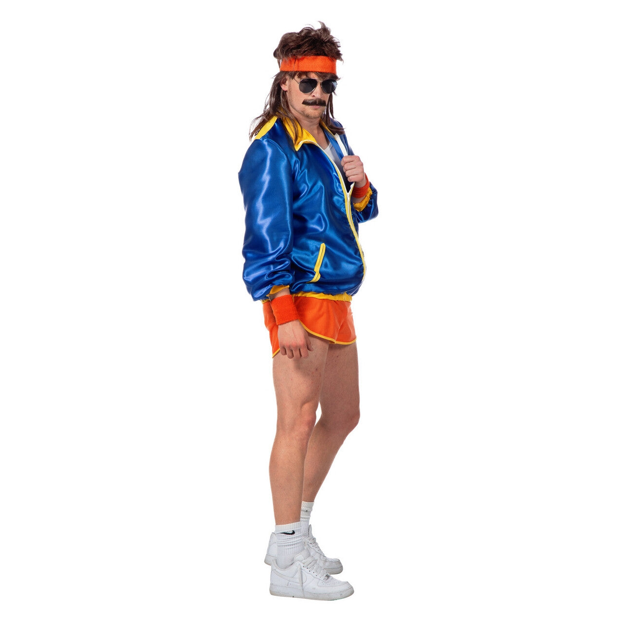 Op deze afbeelding zie je een Kostuums, van het merk Wilbers. Retro Jaren 80 Disco Fitness Man Kostuum