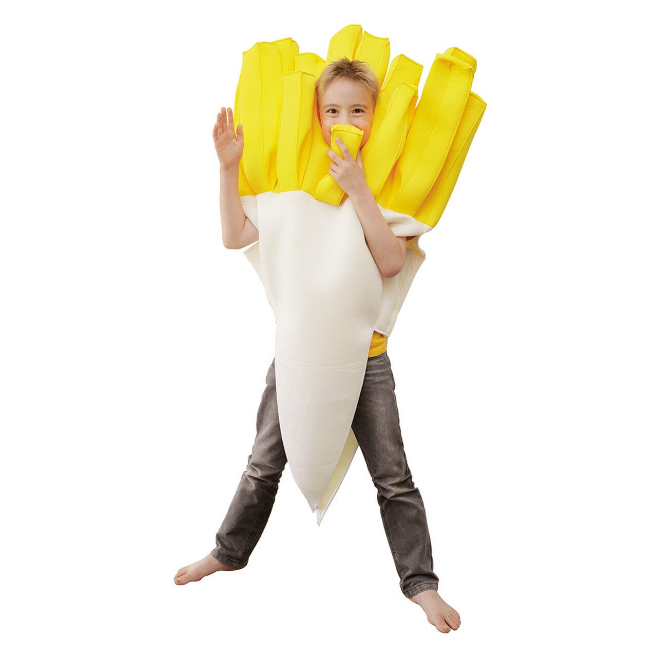 Op deze afbeelding zie je een Kostuums, van het merk Wilbers. Lekker Krokante Puntzak Frieten Kind Kostuum