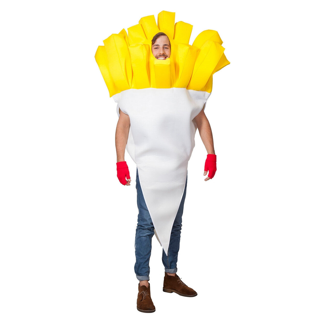 Op deze afbeelding zie je een Kostuums, van het merk Wilbers. Lekker Knapperige Frietjes Kostuum
