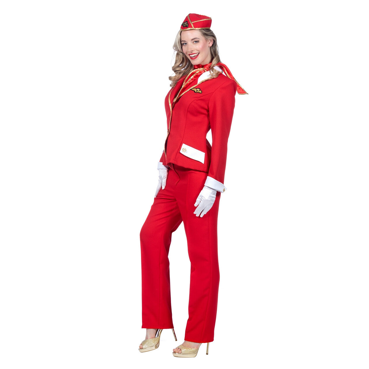 Op deze afbeelding zie je een Kostuums, van het merk Wilbers. Steffie Stewardess Redflight Vrouw Kostuum