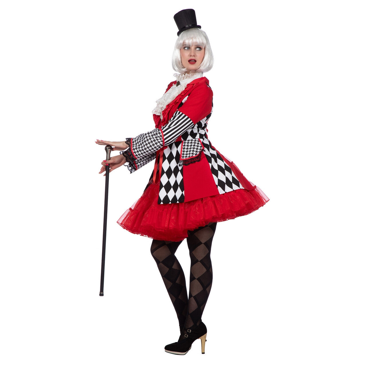 Op deze afbeelding zie je een Kostuums, van het merk Wilbers. Jas Ruiten Rood / Wit / Zwart Vrouw