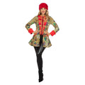 Luxe Panterwilde Jas Rood Vrouw
