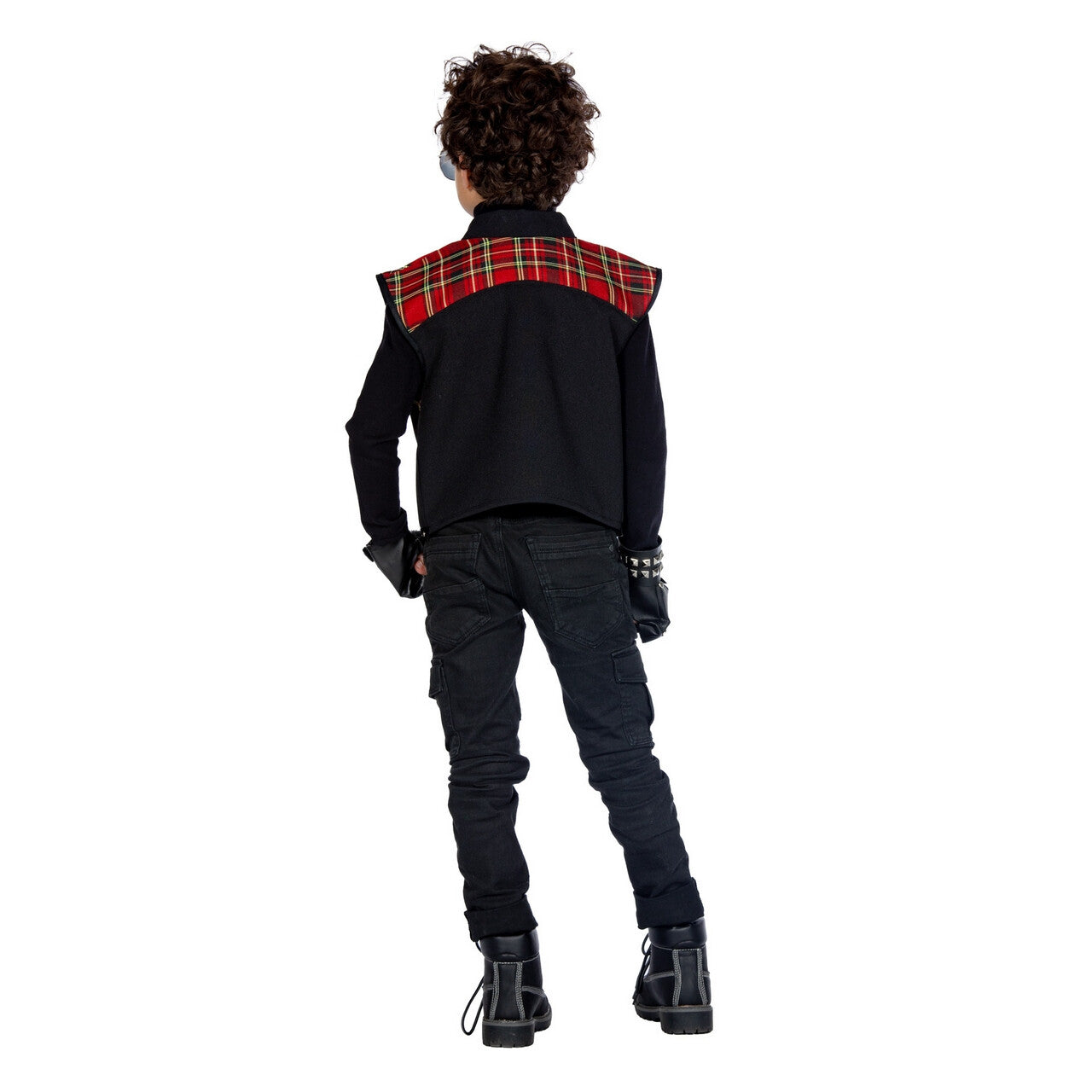 Op deze afbeelding zie je een Kostuums, van het merk Wilbers. Cool Punkrocker Vest Kind Jongen