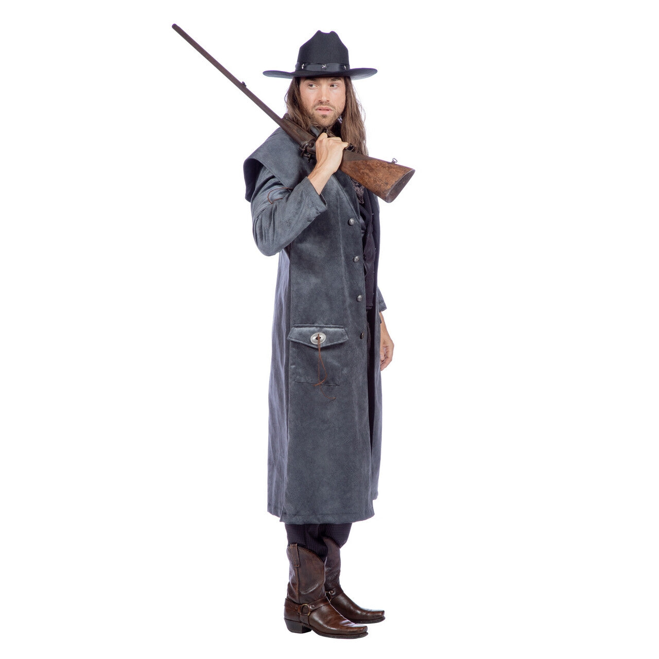 Op deze afbeelding zie je een Kostuums, van het merk Wilbers. Bountyhunter Clint Westwood Man