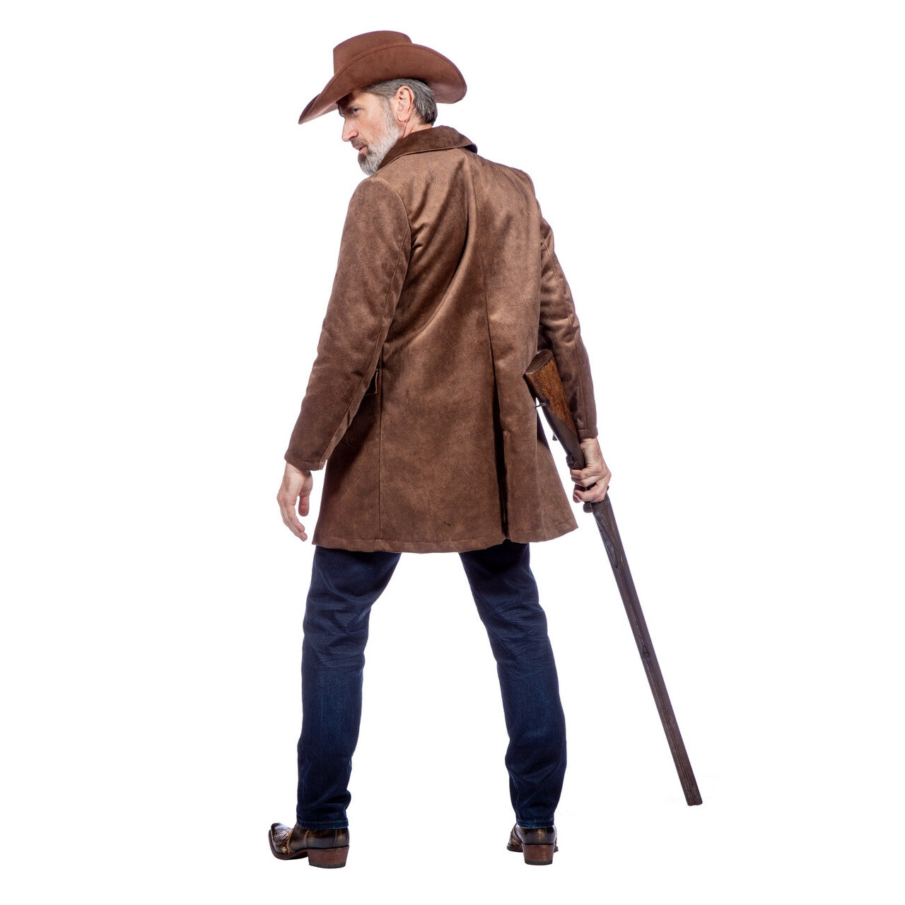 Op deze afbeelding zie je een Kostuums, van het merk Wilbers. Meedogenloze Western Shooter Billy Bullet Jas Man