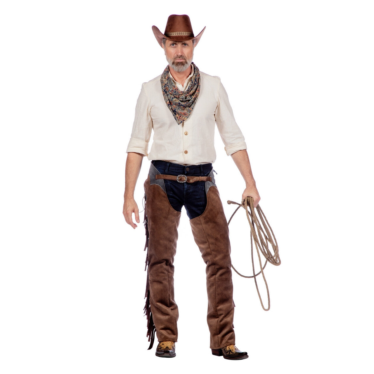 Op deze afbeelding zie je een Kostuums, van het merk Wilbers. Giddy Up Cowboy Chaps Man