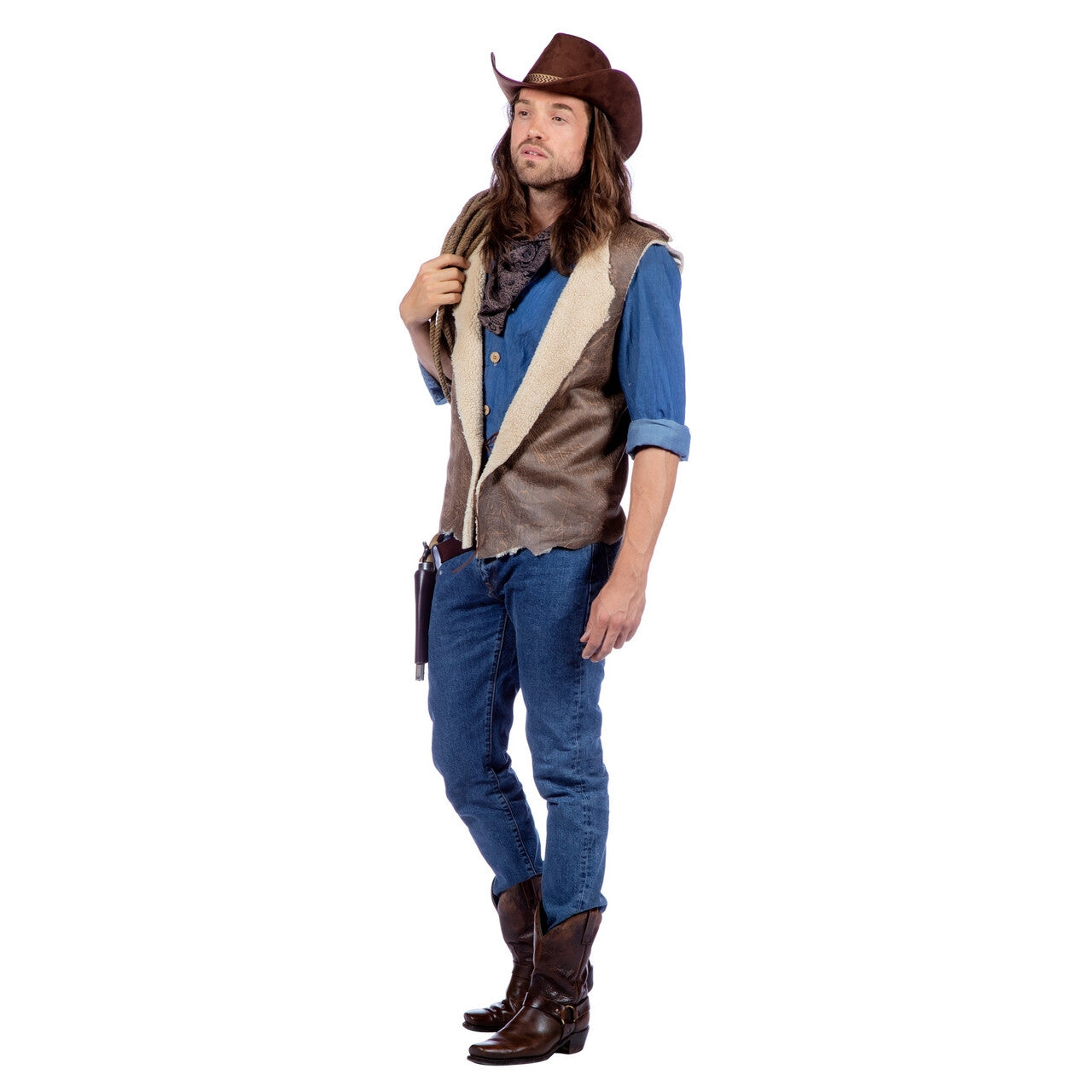 Op deze afbeelding zie je een Kostuums, van het merk Wilbers. Authentieke Western Vest Rex Farmer Man
