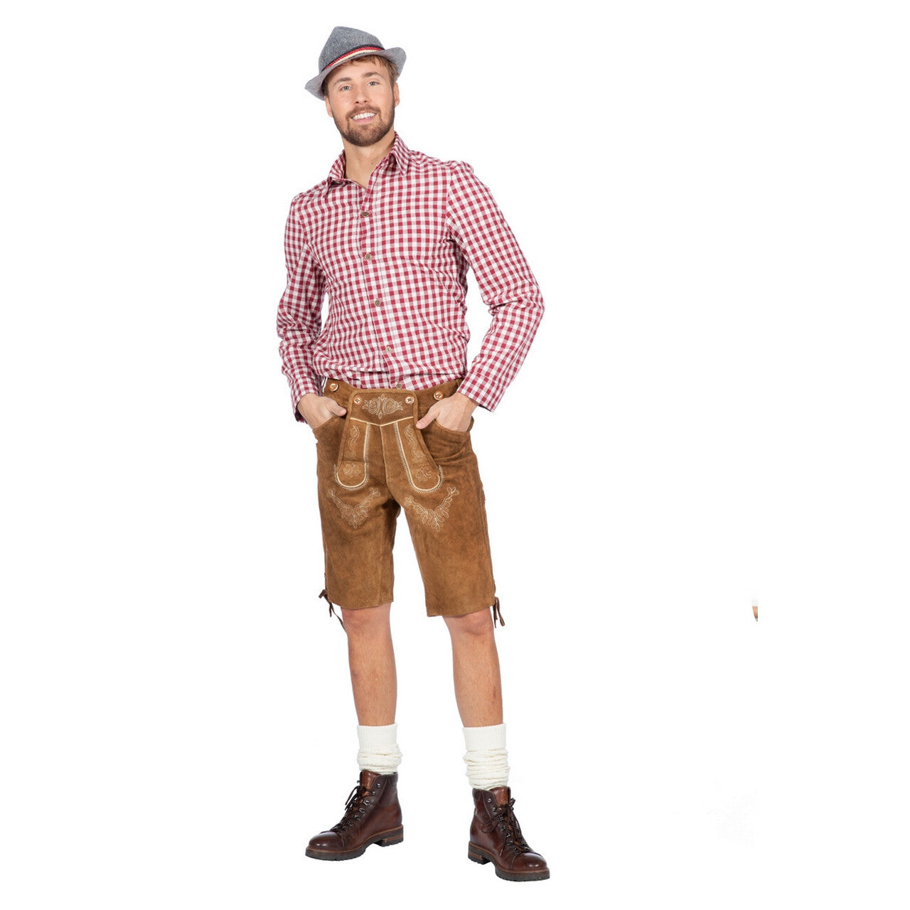 Op deze afbeelding zie je een Kostuums, van het merk Wilbers. Bierparty In Oktober Blouse Rood / Wit Man