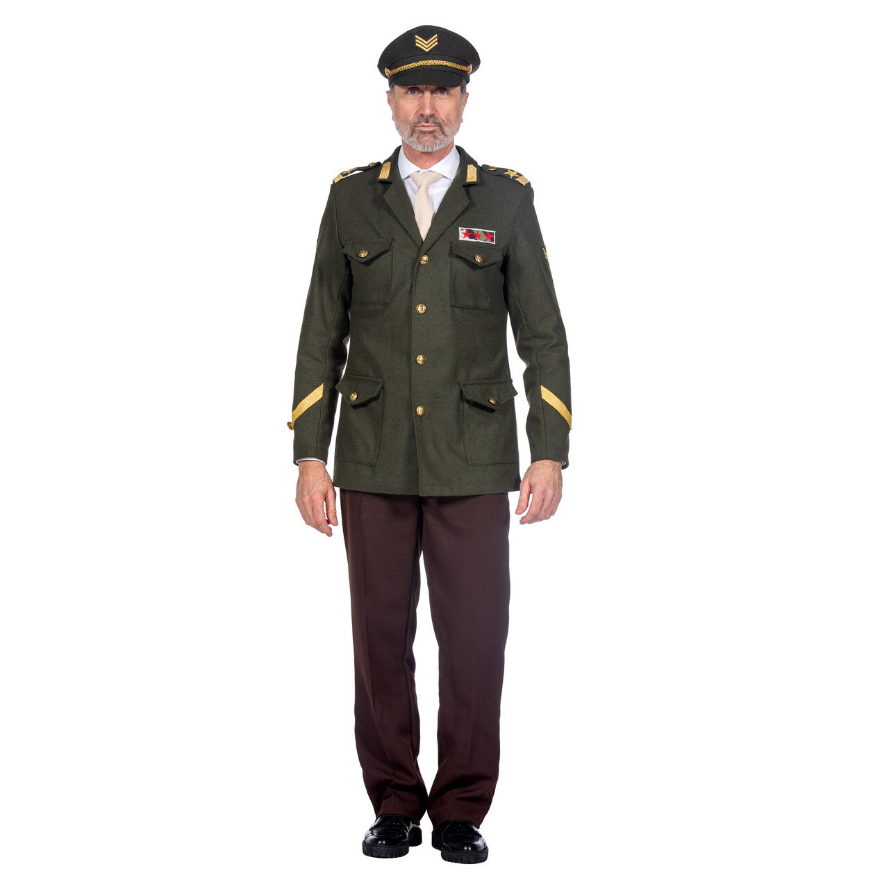 Op deze afbeelding zie je een Kostuums, van het merk Wilbers. Militaire Officier Ben Brave Man