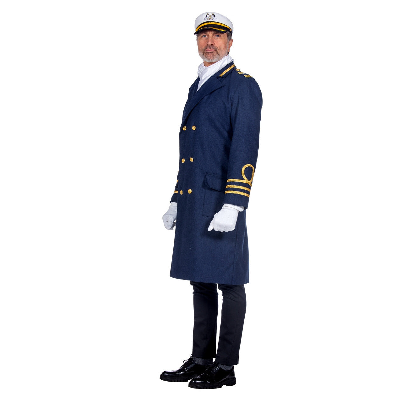 Op deze afbeelding zie je een Kostuums, van het merk Wilbers. Kapitein Bo Tocht Man Kostuum