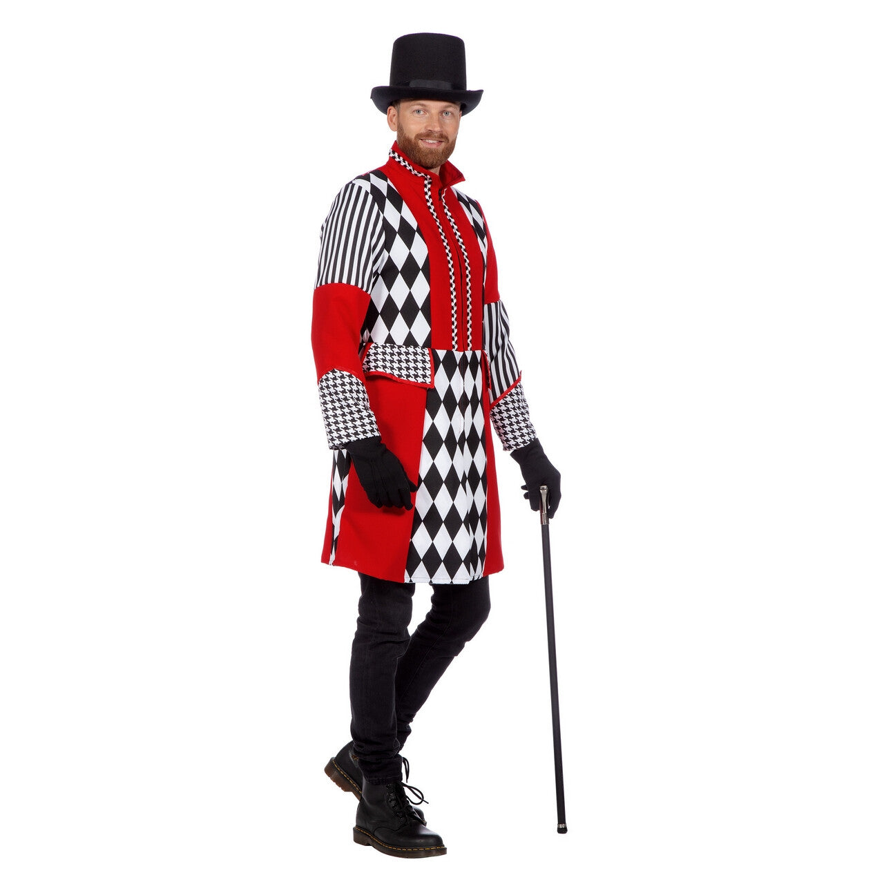 Op deze afbeelding zie je een Kostuums, van het merk Wilbers. Jas Ruiten Rood / Wit / Zwart Man