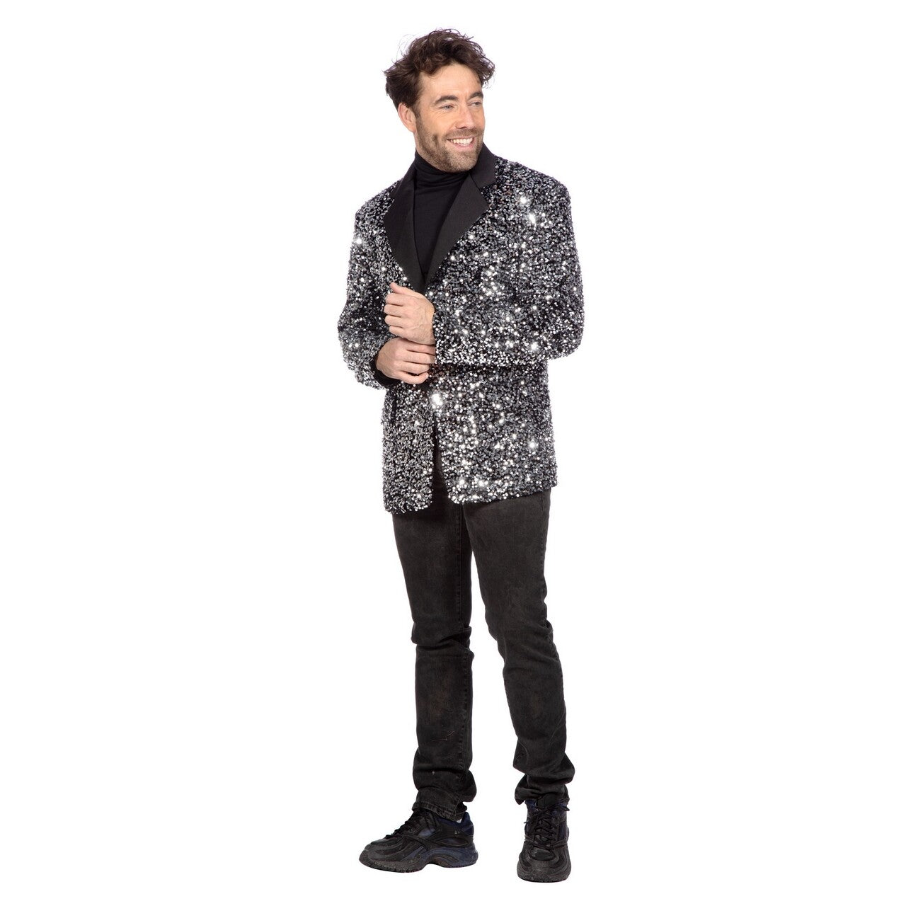 Op deze afbeelding zie je een Kostuums, van het merk Wilbers. Luxe Glamour Guru Colbert Zilver Man