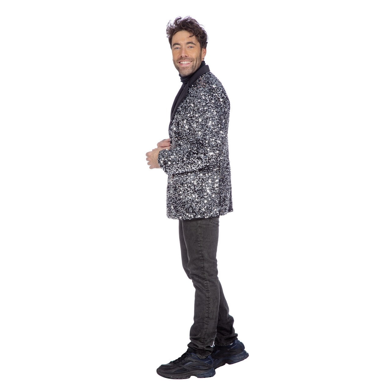 Op deze afbeelding zie je een Kostuums, van het merk Wilbers. Luxe Glamour Guru Colbert Zilver Man