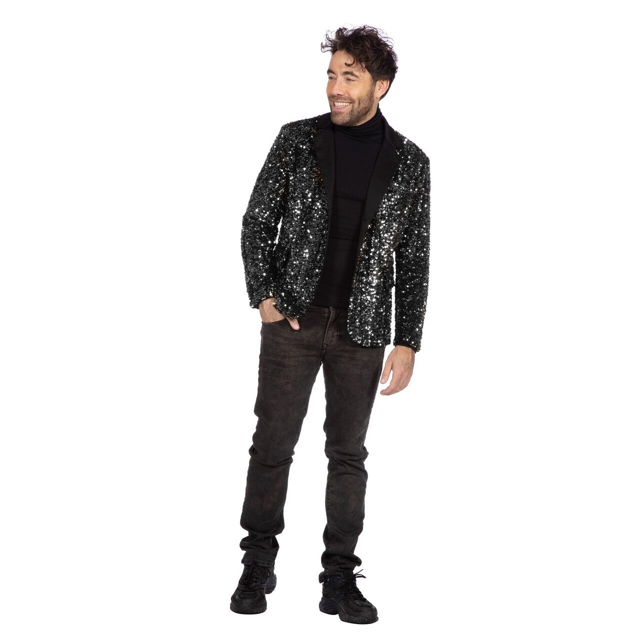 Op deze afbeelding zie je een Kostuums, van het merk Wilbers. Luxe Glamour Guru Colbert Zwart Man