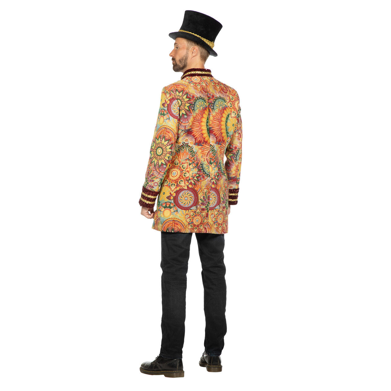 Op deze afbeelding zie je een Kostuums, van het merk Wilbers. Luxe Carnaval Mr Bright Paillettenjas Man