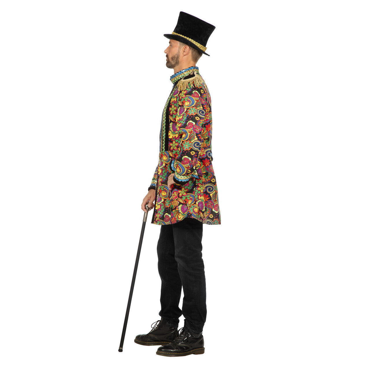Op deze afbeelding zie je een Kostuums, van het merk Wilbers. Luxe Jas Flower Circus Man
