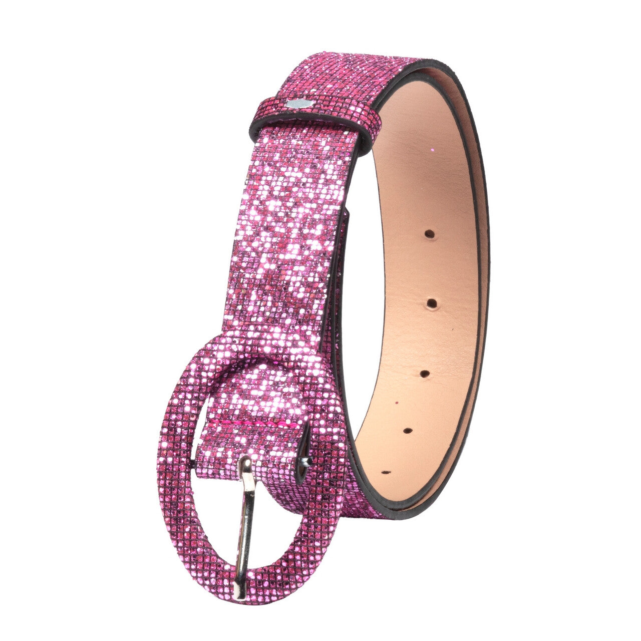 Op deze afbeelding zie je een Accessoires, van het merk Wilbers. Opvallende Glitter Riem Roze