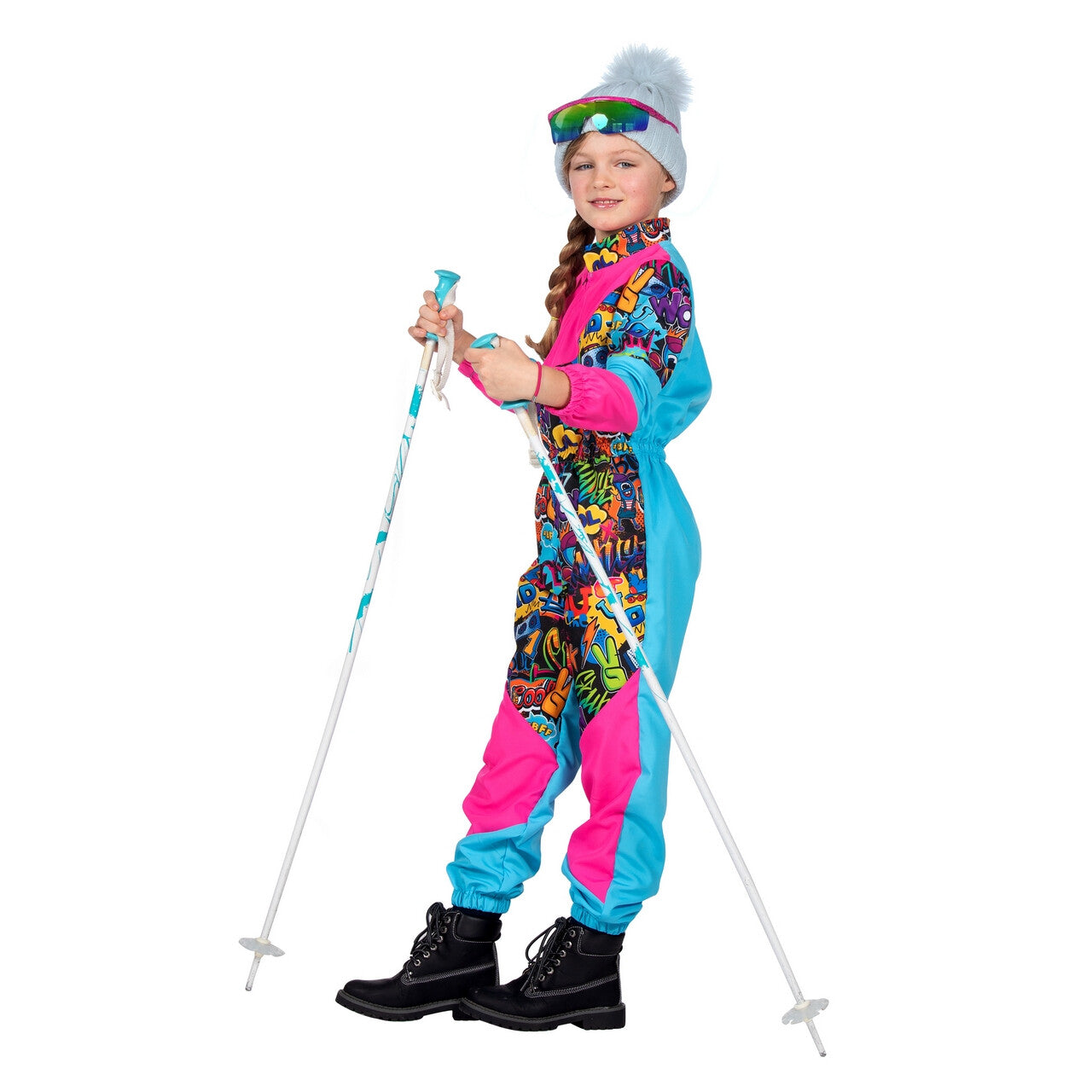 Op deze afbeelding zie je een Kostuums, van het merk Wilbers. Retro Jaren 80 Dol Op Sneeuw Kind Kostuum