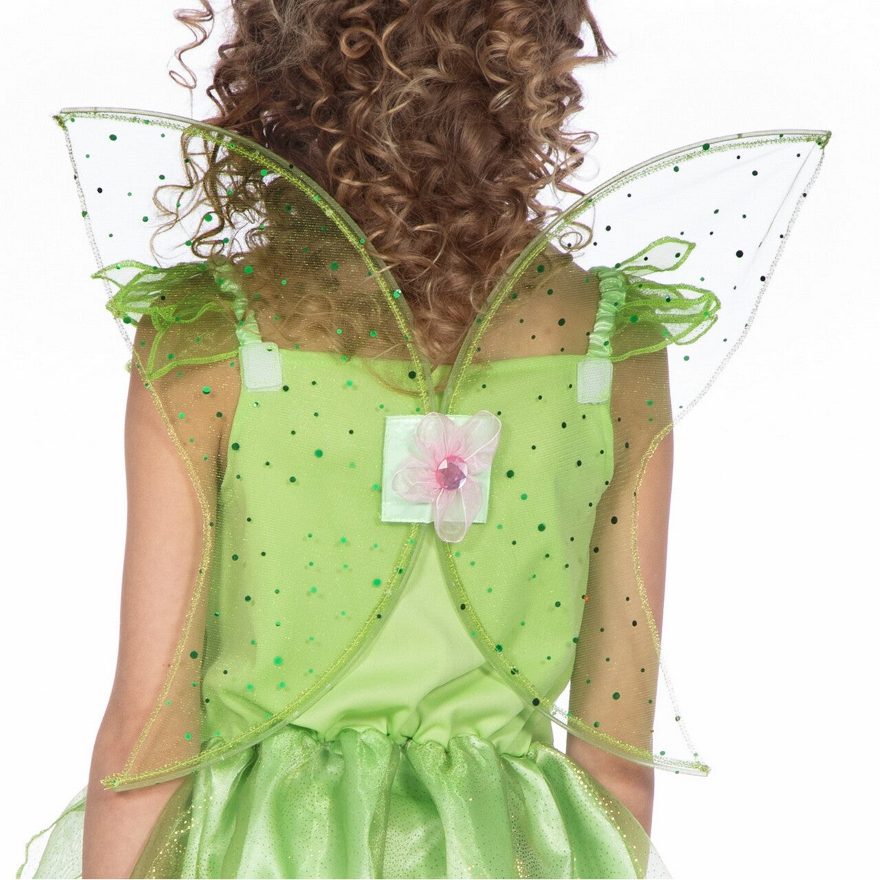Op deze afbeelding zie je een Kostuums, van het merk Wilbers. Groene Sprankel Fee Meisje Kostuum