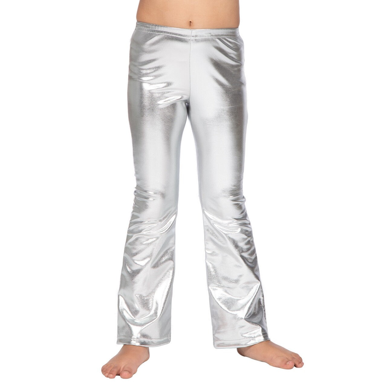 Op deze afbeelding zie je een Kostuums, van het merk Wilbers. Flared Broek Metallic Zilver Meisje