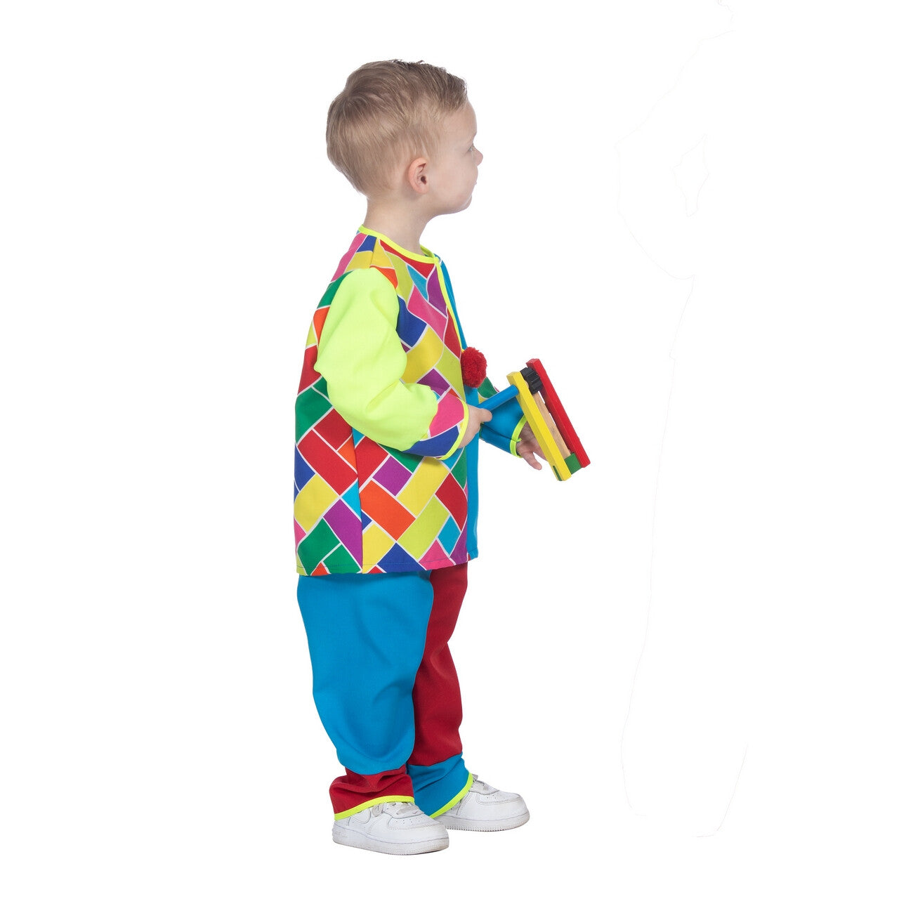 Op deze afbeelding zie je een Kostuums, van het merk Wilbers. Speelse Mini Clown Kind Kostuum