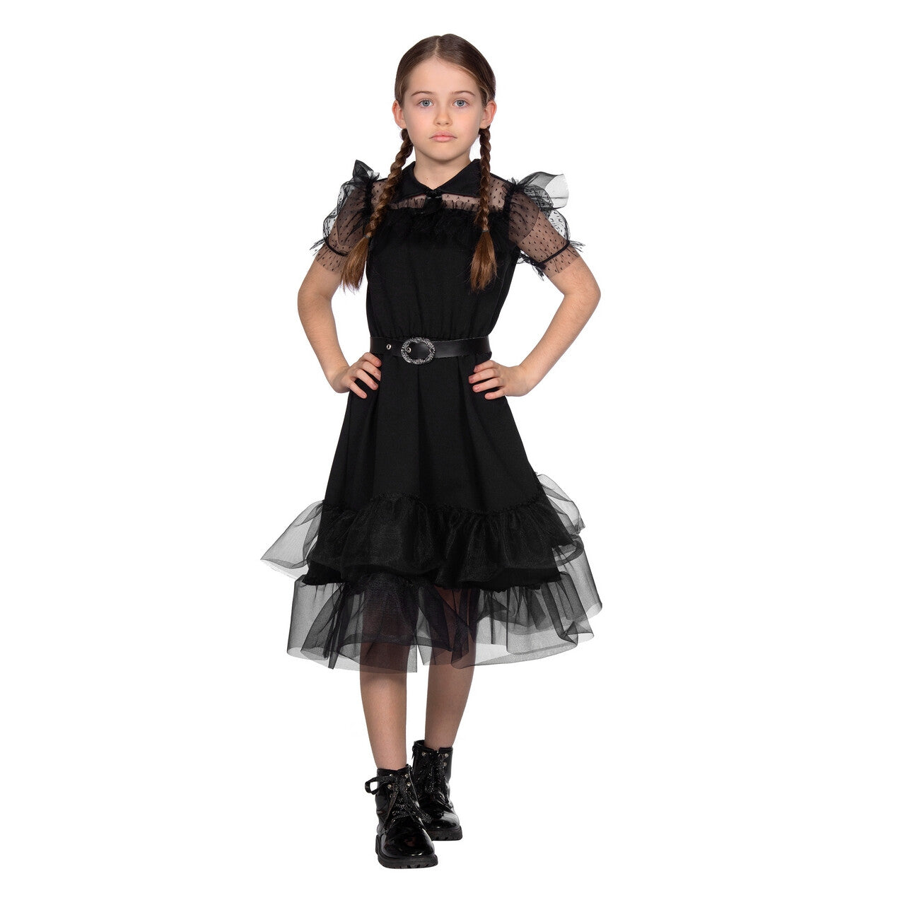 Op deze afbeelding zie je een Kostuums, van het merk Wilbers. Dancing In The Dark Halloween Gala Meisje Kostuum